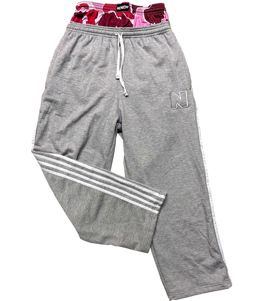 ★ LIMITED ★ 4 STRIPED SAGGING SWEATPANTS W PINK CAMO SHORTS