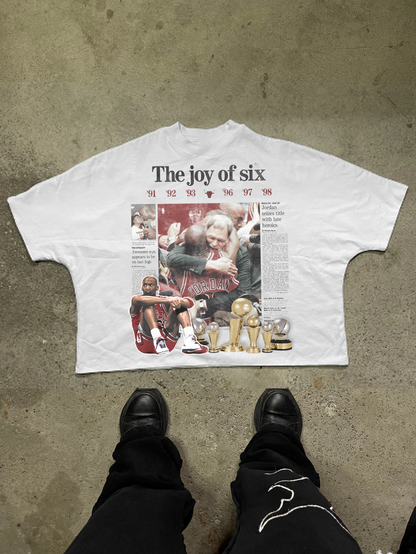 ★ LIMITED ★ Jordan Joy Six Newspaper Boxy Shirt