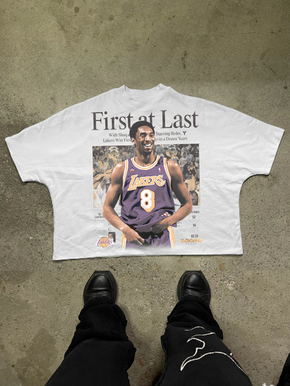 ★ LIMITED ★ Kobe First At Last Newspaper Boxy Shirt